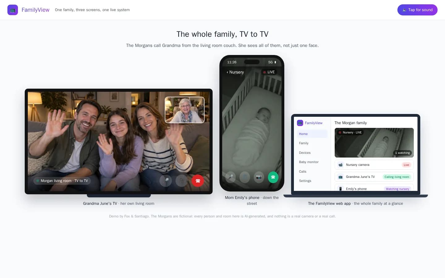TV to TV, the whole family at once