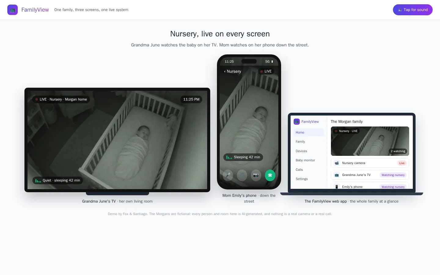 The baby monitor, on every screen